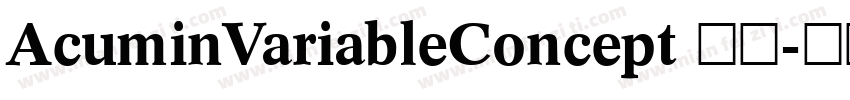 AcuminVariableConcept 下载字体转换